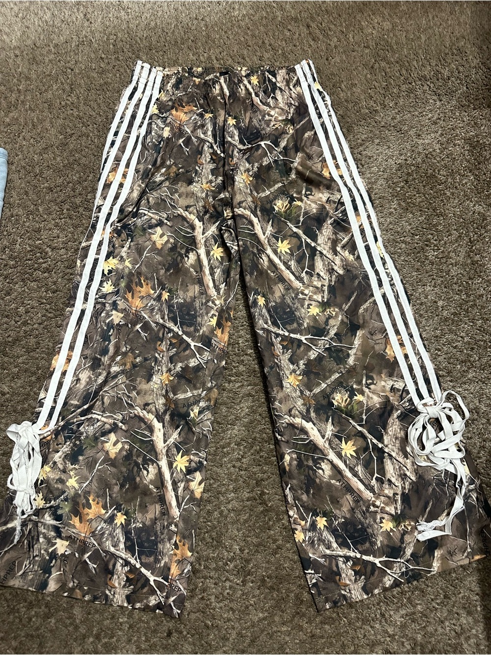 Camo Stripe Lace-Up Track Pants